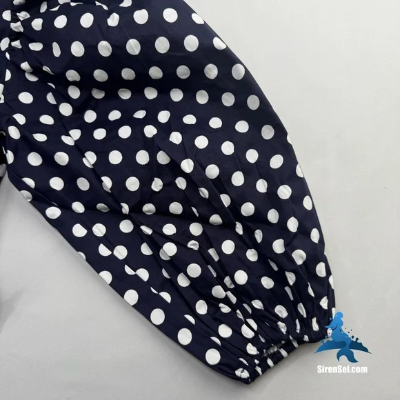 1160 NWT Choosy Infinity Wrap Top – Size Small – Navy/White Polka Dot - Picture 7 of 13